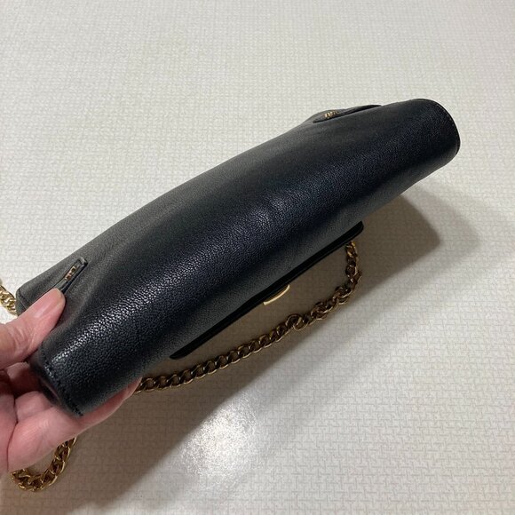 Like New Michael Michael Kors Black Leather Shoulder/Clutch - Picture 3 of 10